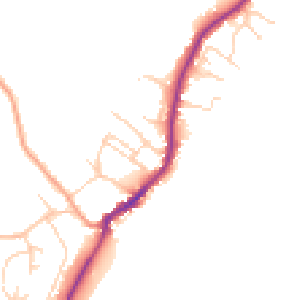 Daytime road noise heatmap for TN29 0TF