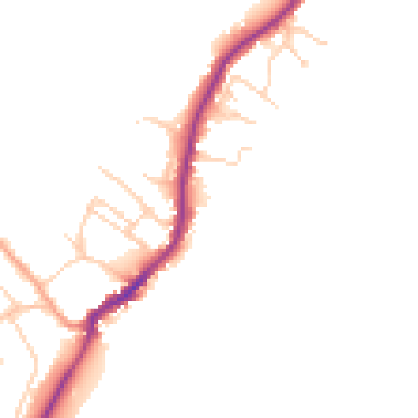 Daytime road noise heatmap for TN29 0TG