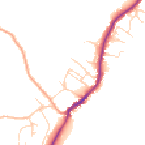 Daytime road noise heatmap for TN29 0TH