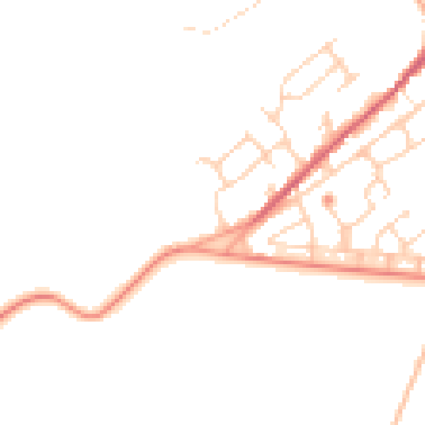 Daytime road noise heatmap for TN29 9BE
