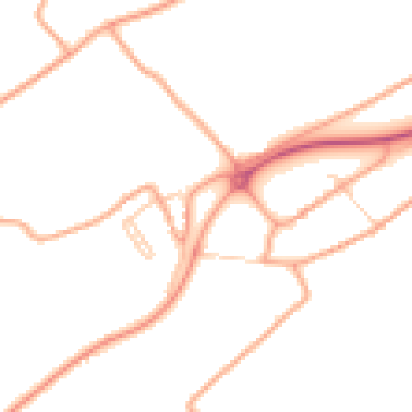 Daytime road noise heatmap for TN29 9FN