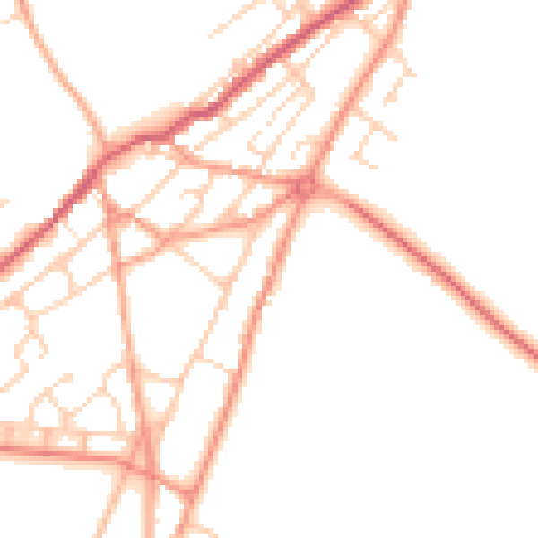 Daytime road noise heatmap for TN29 9HX