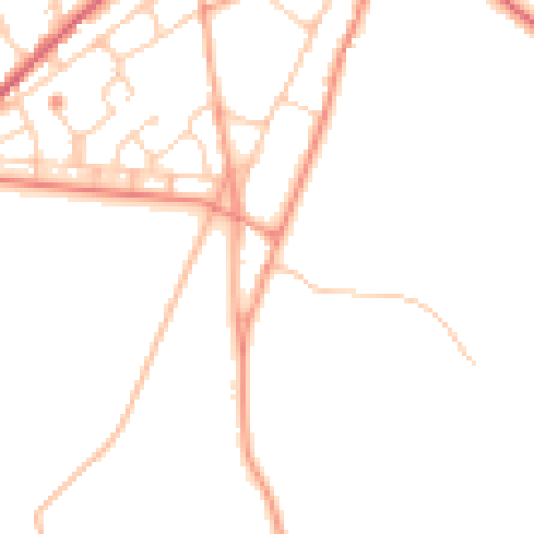 Daytime road noise heatmap for TN29 9JE