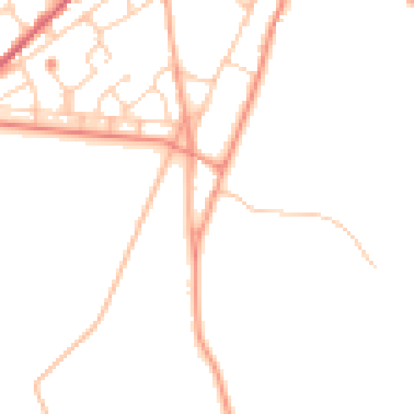Daytime road noise heatmap for TN29 9JF