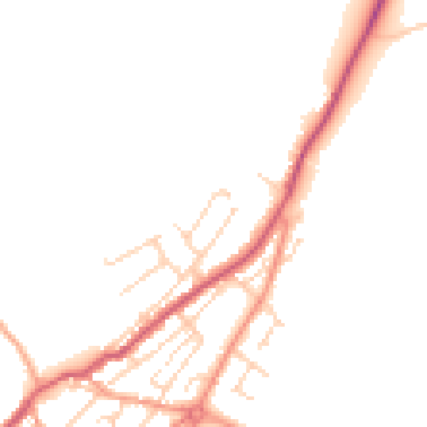 Daytime road noise heatmap for TN29 9LB