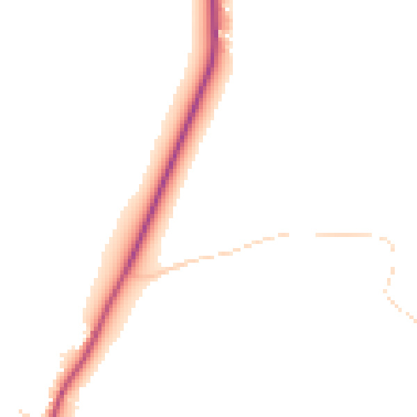 Daytime road noise heatmap for TN29 9LR