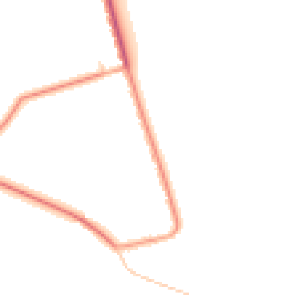 Daytime road noise heatmap for TN29 9NL