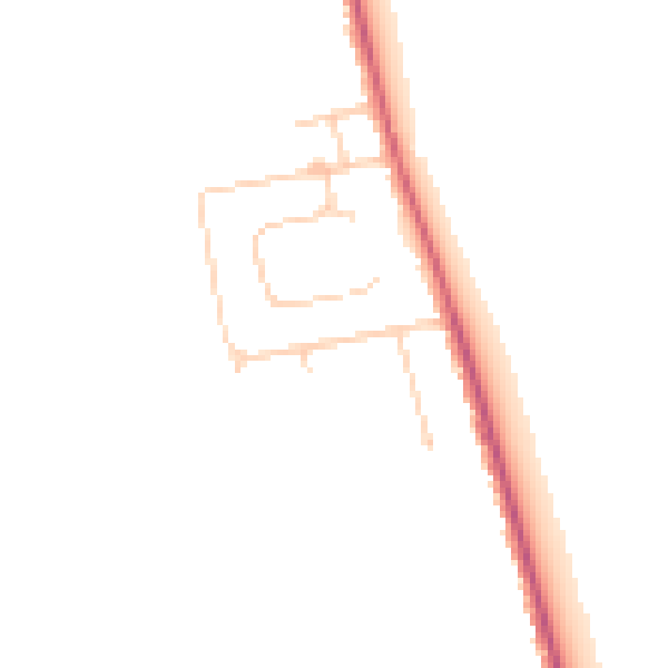 Daytime road noise heatmap for TN29 9NT