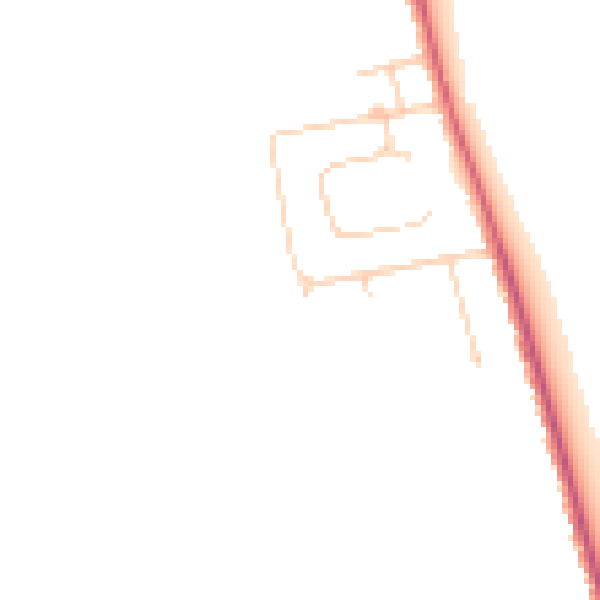 Daytime road noise heatmap for TN29 9NY
