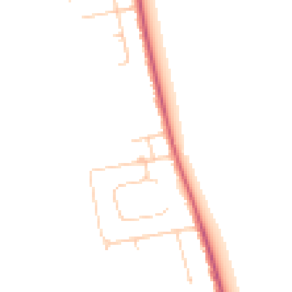 Daytime road noise heatmap for TN29 9PG