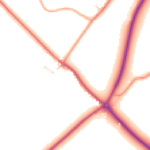 Daytime road noise heatmap for TN29 9UB