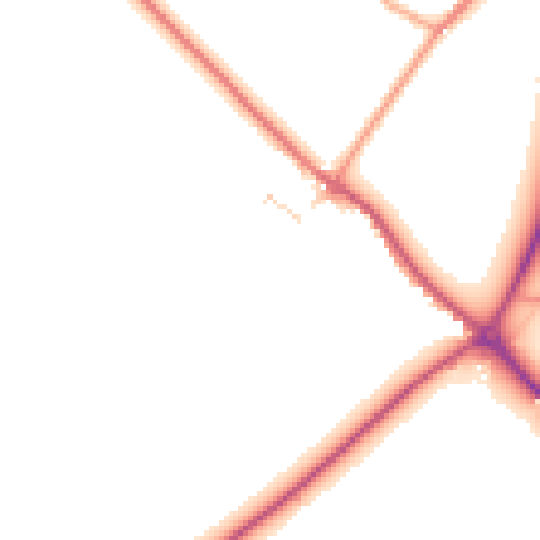 Daytime road noise heatmap for TN29 9UF