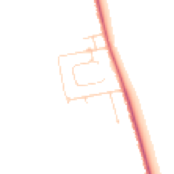 Daytime road noise heatmap for TN29 9YF