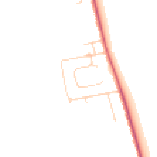 Daytime road noise heatmap for TN29 9YG
