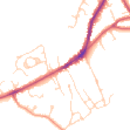 Daytime road noise heatmap for TN30 6AR