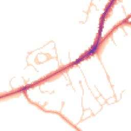 Daytime road noise heatmap for TN30 6AU