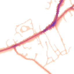 Daytime road noise heatmap for TN30 6BB
