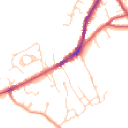 Daytime road noise heatmap for TN30 6BJ