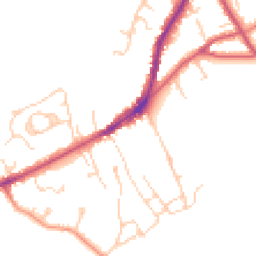 Daytime road noise heatmap for TN30 6BW