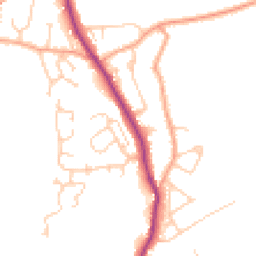 Daytime road noise heatmap for TN30 6DA