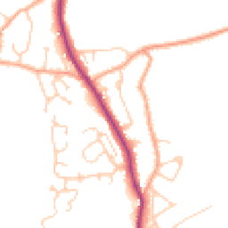Daytime road noise heatmap for TN30 6DD