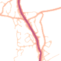 Daytime road noise heatmap for TN30 6DE