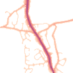 Daytime road noise heatmap for TN30 6DH