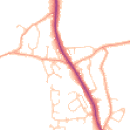 Daytime road noise heatmap for TN30 6DN