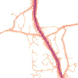 Daytime road noise heatmap for TN30 6DP
