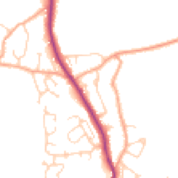 Daytime road noise heatmap for TN30 6DQ