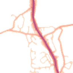 Daytime road noise heatmap for TN30 6DS