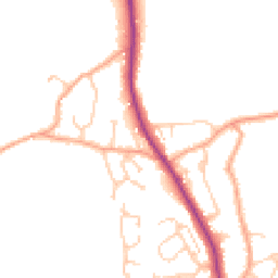 Daytime road noise heatmap for TN30 6DT