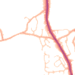 Daytime road noise heatmap for TN30 6DW