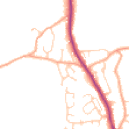 Daytime road noise heatmap for TN30 6DX
