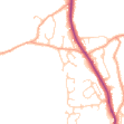 Daytime road noise heatmap for TN30 6DZ