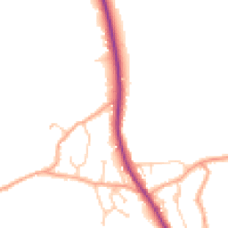 Daytime road noise heatmap for TN30 6EJ