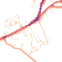 Daytime road noise heatmap for TN30 6EU