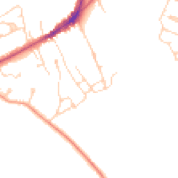 Daytime road noise heatmap for TN30 6FD