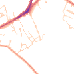 Daytime road noise heatmap for TN30 6FE