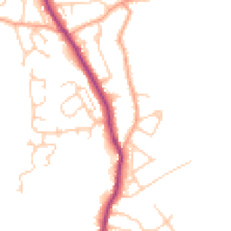 Daytime road noise heatmap for TN30 6HW