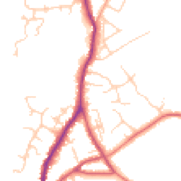 Daytime road noise heatmap for TN30 6LY