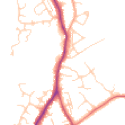 Daytime road noise heatmap for TN30 6NB