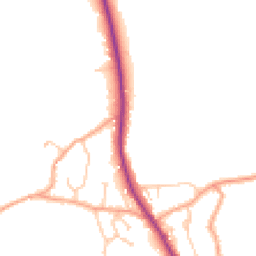 Daytime road noise heatmap for TN30 6PY