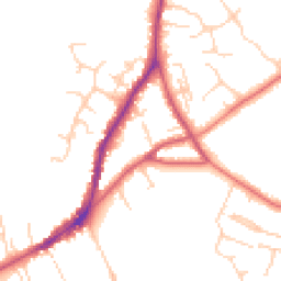 Daytime road noise heatmap for TN30 6RS