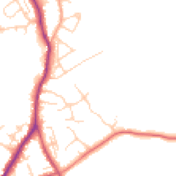 Daytime road noise heatmap for TN30 7AS