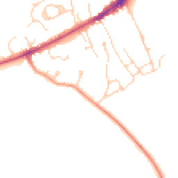 Daytime road noise heatmap for TN30 7FD