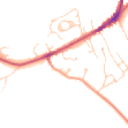 Daytime road noise heatmap for TN30 7LQ