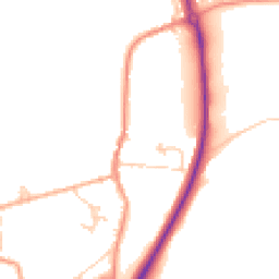 Daytime road noise heatmap for TN32 5AB