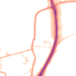 Daytime road noise heatmap for TN32 5AD