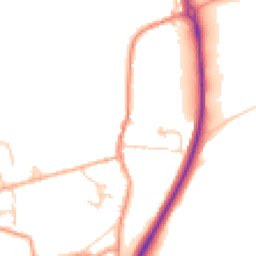Daytime road noise heatmap for TN32 5AE